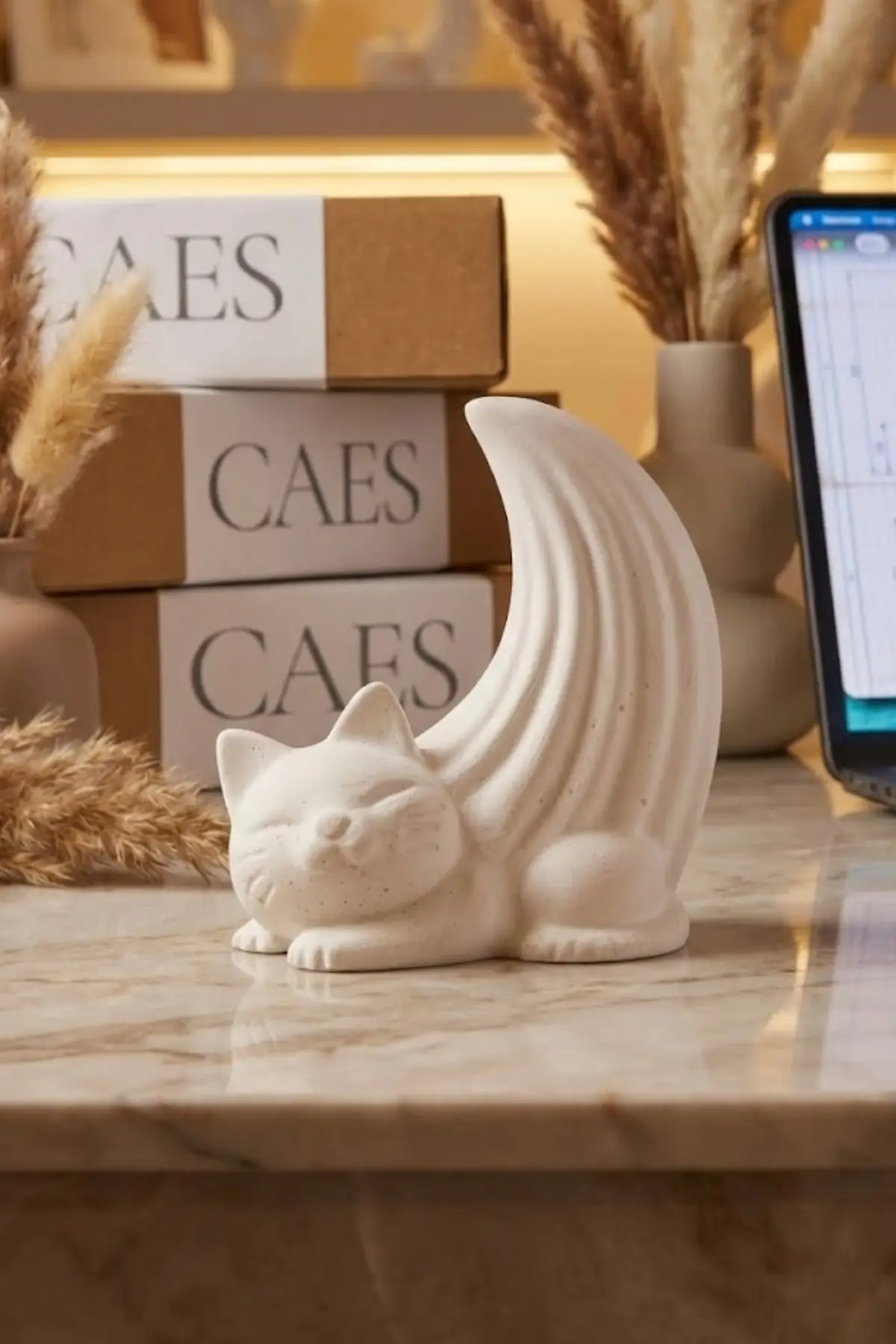 Huzurlu Kedi Tasarım Obje | Serenity Cat